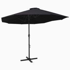vidaXL fekete kültéri napernyő alumíniumrúddal 460 x 270 cm kerti dekoráció