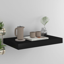 vidaXL fekete MDF lebegő fali polc 40 x 23 x 3,8 cm bútor