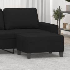vidaXL fekete mikroszálas szövet lábzsámoly 70 x 55 x 41 cm bútor