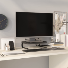 vidaXL fekete monitorállvány 37 x 28 x 11,5 cm bútor