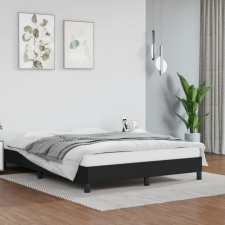 vidaXL fekete műbőr ágykeret 140x190 cm ágy és ágykellék