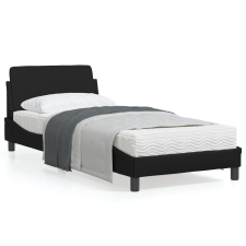 vidaXL fekete műbőr ágykeret fejtámlával 90x190 cm ágy és ágykellék