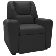 vidaXL fekete műbőr dönthető gyerekfotel gyermekbútor