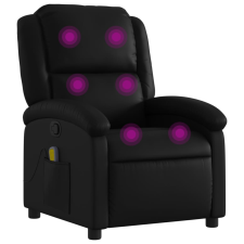 vidaXL fekete műbőr dönthető masszázsfotel (371782) masszázsfotel