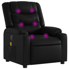 vidaXL fekete műbőr dönthető masszázsfotel (374123) masszázsfotel
