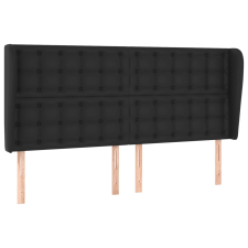 vidaXL fekete műbőr fejtámla szárnyakkal 203x23x118/128 cm (3118064) ágy és ágykellék