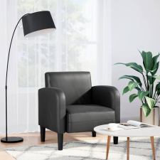 vidaXL fekete műbőr kanapé szék karfával 54 cm bútor