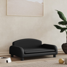 vidaXL fekete műbőr kutyaágy 70 x 45 x 30 cm szállítóbox, fekhely kutyáknak