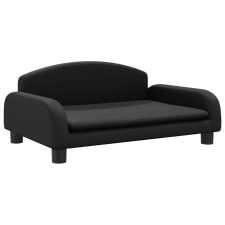 vidaXL fekete műbőr kutyaágy 70 x 45 x 30 cm (171965) szállítóbox, fekhely kutyáknak
