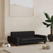 vidaXL fekete műbőr kutyaágy 90 x 53 x 30 cm szállítóbox, fekhely kutyáknak