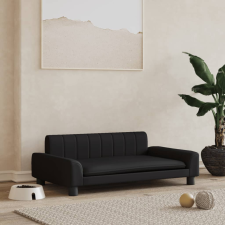 vidaXL fekete műbőr kutyaágy 90 x 53 x 30 cm (171852) szállítóbox, fekhely kutyáknak