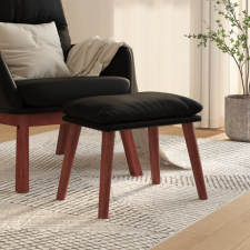 vidaXL fekete műbőr lábzsámoly 45 x 29,5 x 39 cm bútor