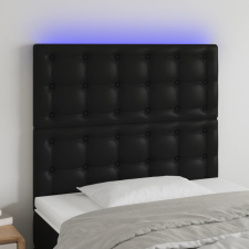 vidaXL fekete műbőr LED-es fejtámla 80x5x118/128 cm ágy és ágykellék