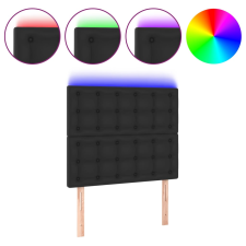 vidaXL fekete műbőr LED-es fejtámla 80x5x118/128 cm (3122496) ágy és ágykellék
