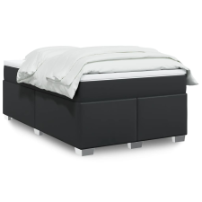vidaXL fekete műbőr rugós ágy matraccal 120x190 cm ágy és ágykellék