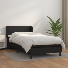 vidaXL fekete műbőr rugós ágy matraccal 80 x 200 cm ágy és ágykellék