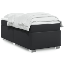 vidaXL fekete műbőr rugós ágy matraccal 90 x 200 cm ágy és ágykellék