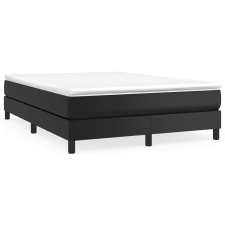 vidaXL fekete műbőr rugós ágykeret 140x190 cm (3120694) ágy és ágykellék