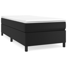 vidaXL fekete műbőr rugós ágykeret 90x190 cm (3121017) ágy és ágykellék