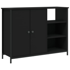 vidaXL fekete műfa tálalószekrény 100 x 33 x 75 cm (835549) bútor