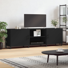 vidaXL fekete műfa TV-szekrény 150 x 30 x 50 cm bútor