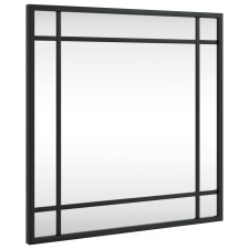 vidaXL fekete négyzet alakú vas fali tükör 40 x 40 cm (358633) bútor