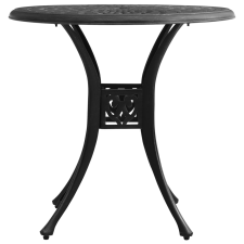vidaXL fekete öntött alumínium kerti asztal 78 x 78 x 72 cm (315583) kerti bútor