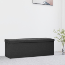 vidaXL fekete összecsukható művászon tárolópad bútor