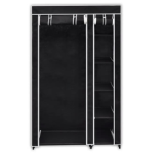 vidaXL fekete összecsukható ruhásszekrény 110 x 45 x 175 cm (60719) bútor