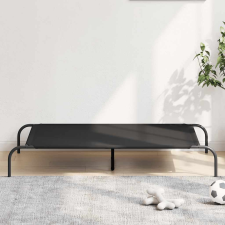 vidaXL fekete oxford szövet és acél emelt kutyafekhely 130x80x20 cm szállítóbox, fekhely kutyáknak