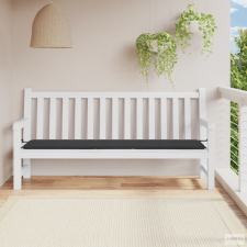 vidaXL Fekete oxford szövet kerti padpárna 200 x 50 x 3 cm lakástextília
