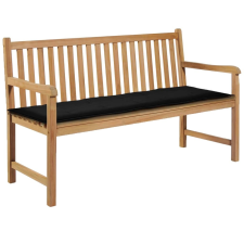 vidaXL fekete párna kerti padhoz 150 x 50 x 3 cm kerti bútor