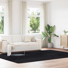vidaXL fekete poliészter hosszú szálú bozontos szőnyeg 240x340 cm lakástextília