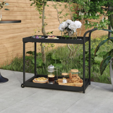 vidaXL fekete polyrattan bárkocsi 100 x 45 x 83 cm bútor