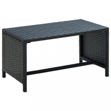 vidaXL Fekete polyrattan dohányzóasztal 70 x 40 x 38 cm bútor