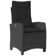 vidaXL fekete polyrattan dönthető kerti szék párnával (365209) kerti bútor