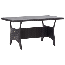 vidaXL fekete polyrattan kerti asztal 120 x 70 x 66 cm kerti bútor