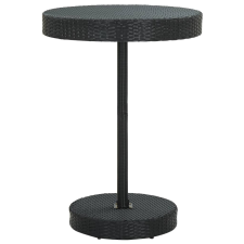 vidaXL fekete polyrattan kerti asztal 75,5 x 106 cm kerti bútor
