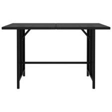vidaXL fekete polyrattan kerti étkezőasztal 110 x 70 x 65 cm (313511) kerti bútor