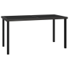 vidaXL Fekete polyrattan kerti étkezőasztal 140 x 70 x 73 cm