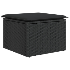 vidaXL fekete polyrattan kerti szék párnával 55 x 55 x 37 cm (365968) kerti bútor