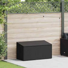 vidaXL fekete polyrattan kerti tárolóláda 110x50x58 cm (4104069) kerti tárolás