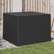 vidaXL fekete polyrattan kerti tárolóláda 291 L kerti tárolás
