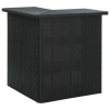 vidaXL fekete polyrattan sarok bárasztal 100 x 50 x 105 cm