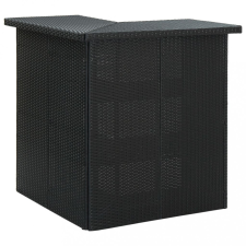 vidaXL fekete polyrattan sarok bárasztal 100 x 50 x 105 cm bútor