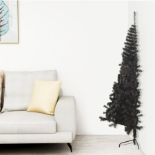 vidaXL fekete PVC fél műkarácsonyfa állvánnyal 150 cm műfenyő