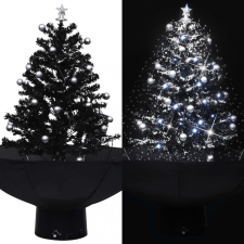 vidaXL Fekete PVC havazó karácsonyfa ernyő alakú talppal 75 cm karácsonyi dekoráció