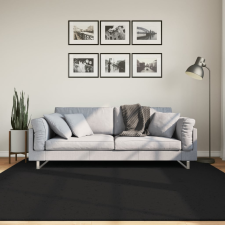 vidaXL fekete rövid szálú puha és mosható szőnyeg 200x200 cm lakástextília
