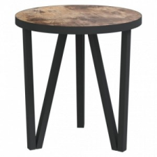 vidaXL Fekete-sárga MDF dohányzóasztal Ø35 cm bútor