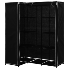vidaXL fekete sarokruhásszekrény 130 x 87 x 169 cm (282449) bútor